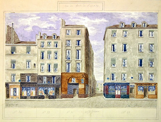 No.28 to No.34 rue du Four, Paris, Franc - Jules Gaildrau as art print or  hand painted oil.