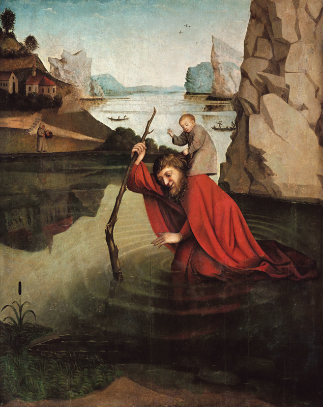 Holy Christophorus - Konrad Witz as art print or hand painted oil.