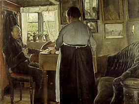 The afternoon tea - Lauritz Andersen Ring as art print or hand painted oil.