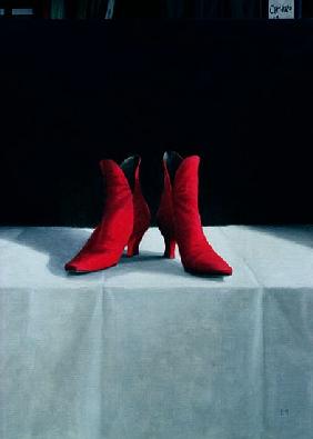 Red Boots, 1995 (acrylic on board) 