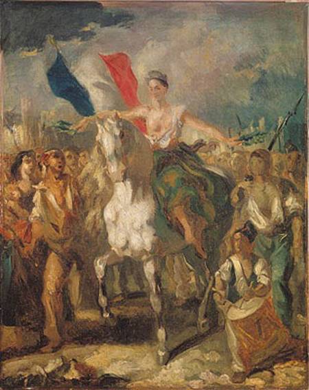 Study for 'Liberty' - Louis Boulanger as art print or hand painted oil.