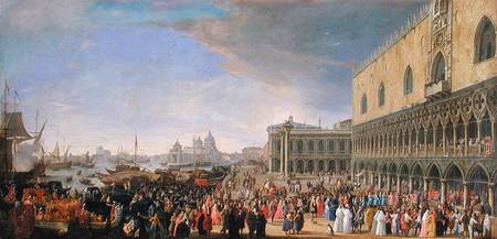 Arrival of the Comte Languet de Gergy at the Palazzo Ducale, Venice from Luca Carlevaris