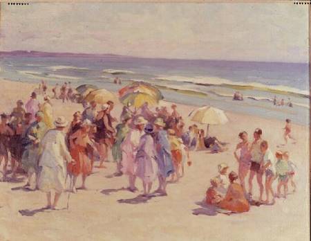 Ladies Gossiping on the Beach from Mabel Woodward