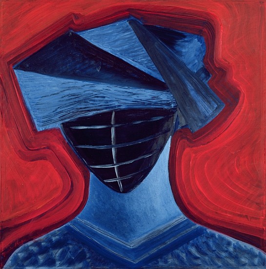 Masque III, 1991 (oil on board)  from Marie  Hugo