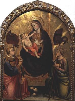 Madonna and Child with St. Stephen and St. Ursula (tempera on panel) from Mariotto  di Nardo