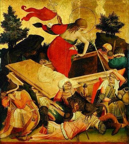 The Resurrection, panel from the St. Thomas Altar from St. John's Church, Hamburg from Master Francke