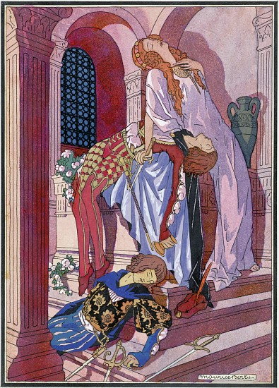 The Death of Romeo and Juliet, final scene of the play by William Shakespeare (1564-1616) from Maurice Berty