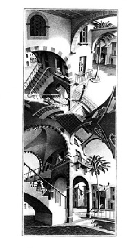 Image: M.c. Escher - Oben und Unten - (ESE-10)