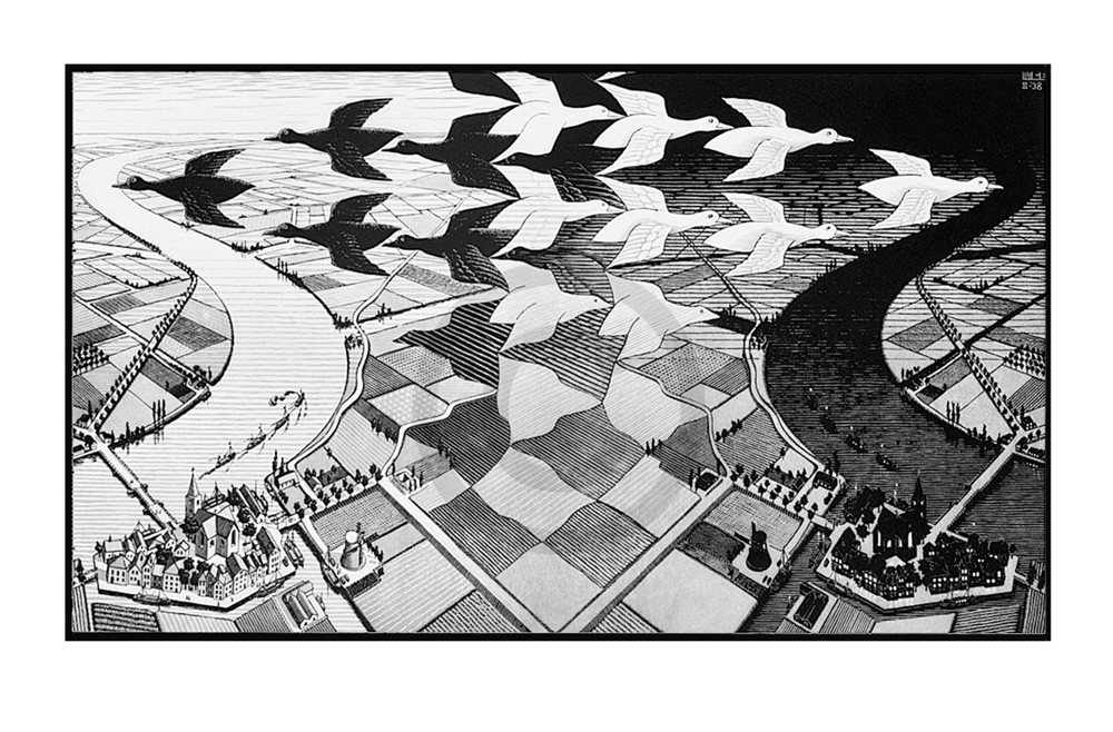 Image: M.c. Escher - Tag und Nacht  - (ESE-07)
