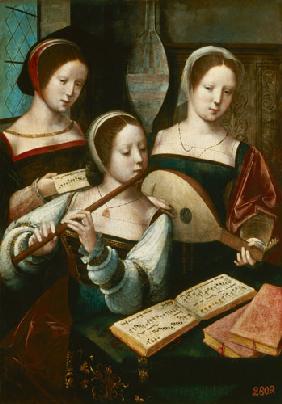 Women playing instruments