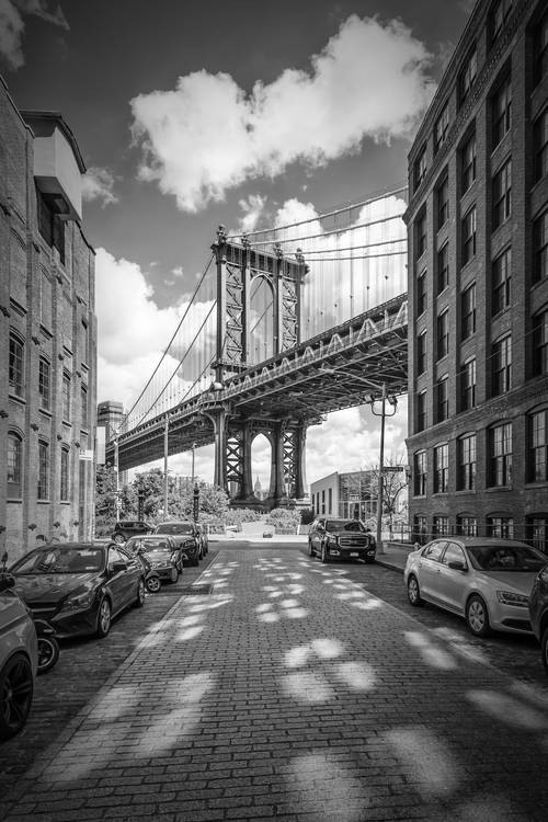 NEW YORK CITY Manhattan Bridge | Monochrome from Melanie Viola