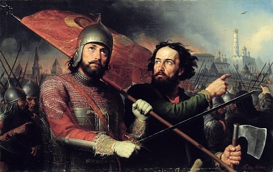 The National Uprising of Kuzma Minin (d.1616) and Count Dmitry Pozharsky (1578-1642) 1850 from Michail Ivanovich Skotti
