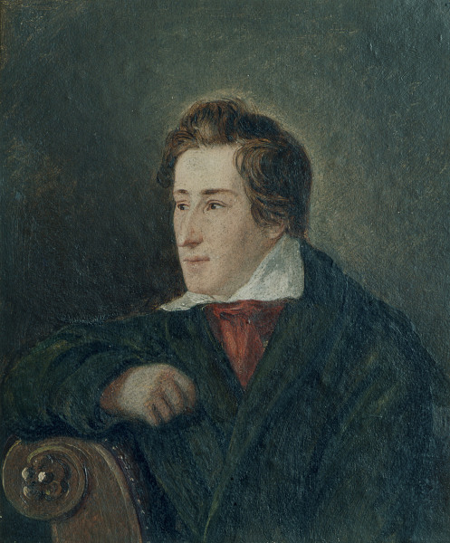 Heinrich Heine from Moritz Daniel Oppenheim