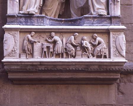 Relief depicting artists and craftsmen a - Nanni di Banco as art print or  hand painted oil.