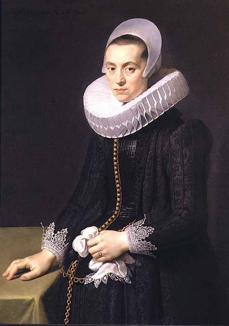 Portrait of a Lady in a Black Dress from Nicolaes Eliasz