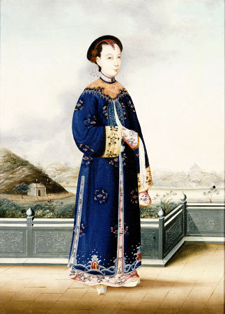 An Elegantly Dressed Chinese Hong Merchant''s Wife from 
