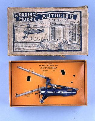 Autogiro, a working model of a civilian Cierva C.30,by W.Brittain English, c.1935 (lead alloy) from 