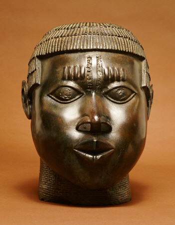 Benin Bronze Head - Artist Christies Artist as art print or hand painted  oil.