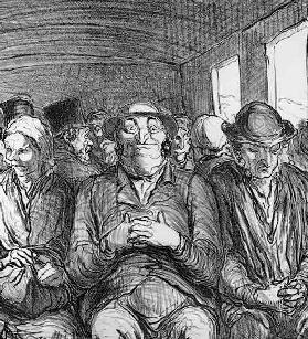 Third-Class Railway Car / Daumier/ 1864