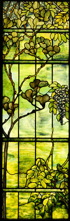 Fine Leaded Glass Triptych Window (Left Panel) from 