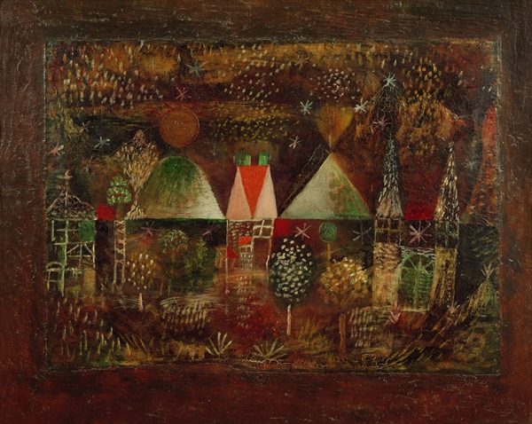 Nocturnal festivities, 1921 (no 176) (oil on paper on primed cardboard on wooden panel)  from 