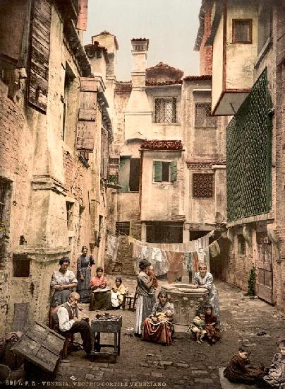 Venice , Court with residents