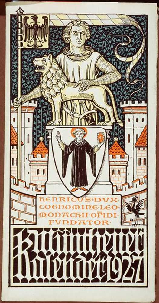 The coat of arms of the peoples state Hessen v (om) J (ahre) 1920 from Otto Hupp