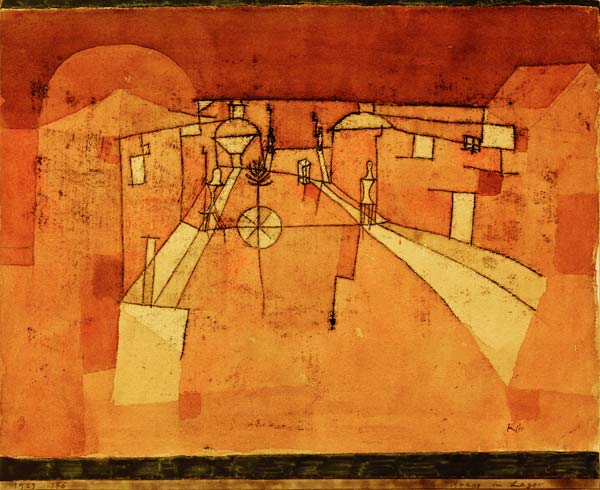 Strasse im Lager, 1923, 146. - Paul Klee as art print or hand painted oil.