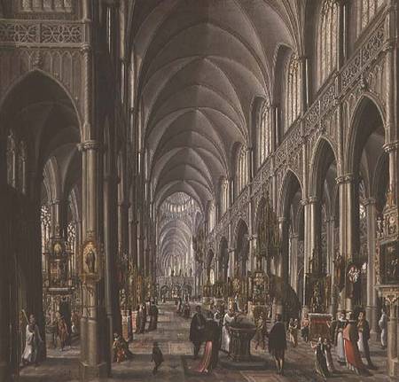 Interior of a Gothic Church - Paul Vredeman de Vries as art print or hand  painted oil.