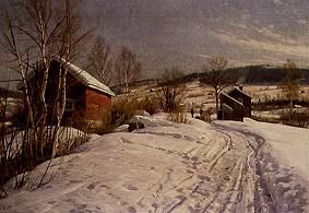 Winter landscape at Lillehammer from Peder Moensted