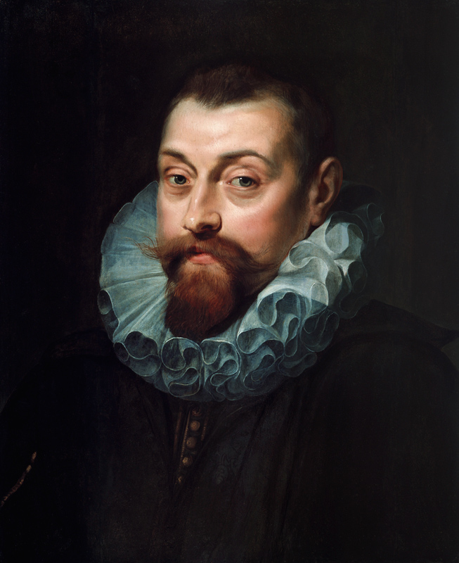 Portrait of a man, bust length, in dark costume with a white ruff, c.1597-99 from Peter Paul Rubens