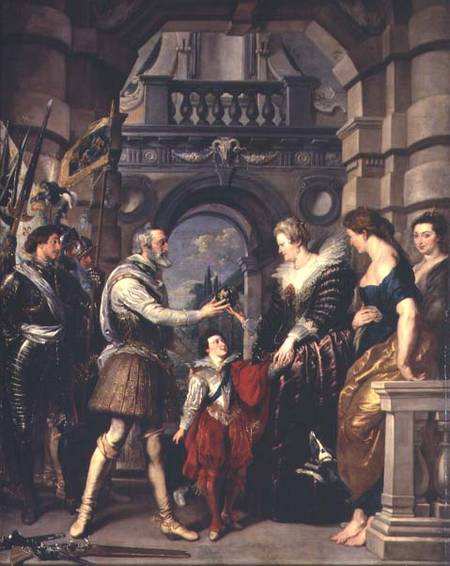 The Medici Cycle: Henri IV (1553-1610) leaving for the war in Germany and bestowing the government o from Peter Paul Rubens