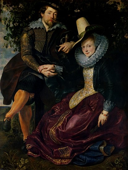 Self portrait with Isabella Brandt, his first wife, in the honeysuckle bower, c.1609 from Peter Paul Rubens
