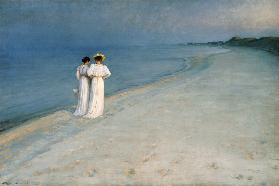 Paseo a orillas del mar - Joaquin Sorolla as art print or hand painted oil.