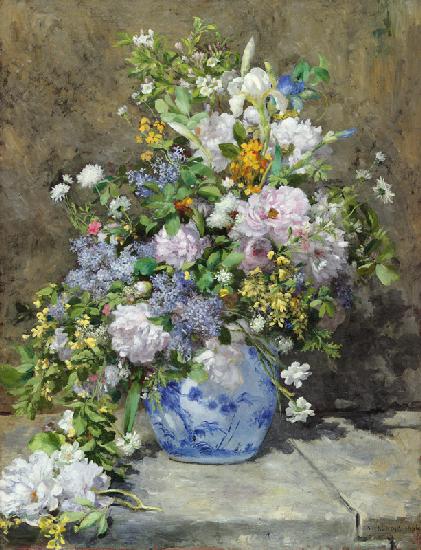 Big vase with flowers 1866