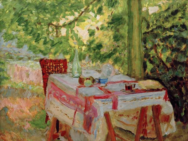La Table servie sous le tilleul - Pierre Bonnard as art print or hand  painted oil.