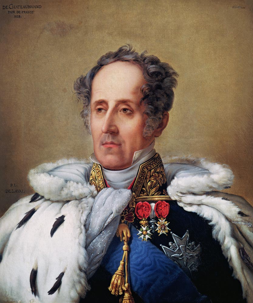 Portrait of Francois Rene (1768-1848) Vi - Pierre Louis Delaval or De Lav  as art print or hand painted oil.