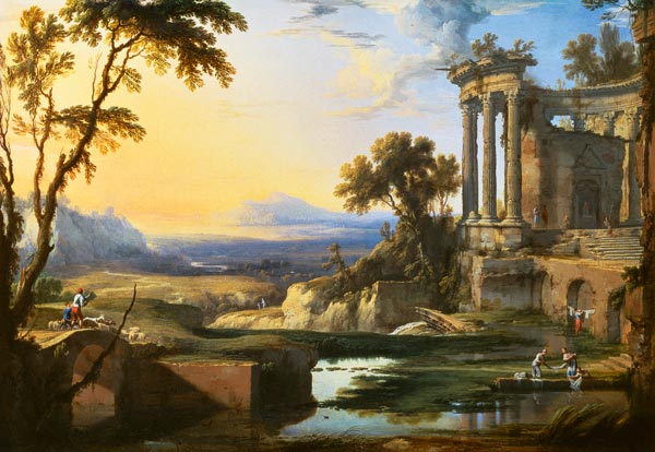 Italian landscape with ruins - Pierre Patel as art print or hand ...