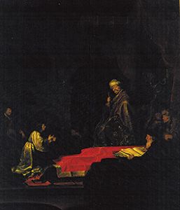 Daniel interprets the dream Nebukadnezar - Salomon Koninck as art print or  hand painted oil.