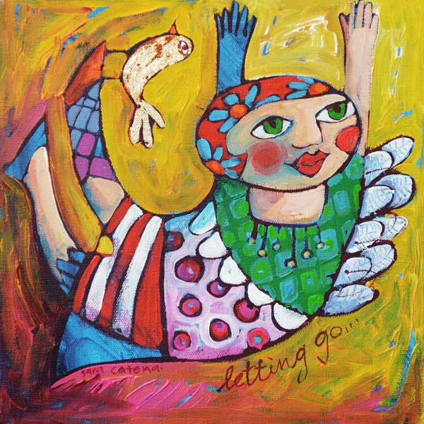 Letting Go - Sara Catena as art print or hand painted oil.