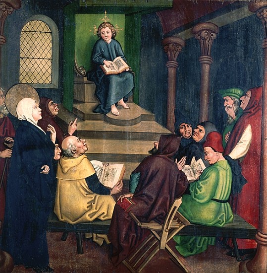 Jesus with the Doctors, from the Altarpiece of the Dominicans, c.1470-80 from (school of) Martin Schongauer