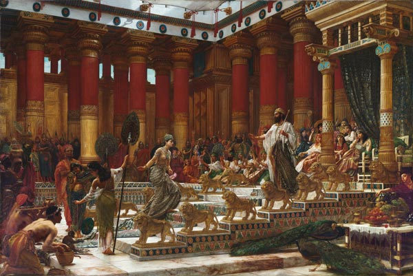 The visit of the Queen of Sheba to King - Sir Edward John Poynter as art  print or hand painted oil.