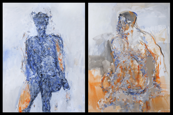 Diptych of Duncan Hume dancing aged 38 from Stephen  Finer