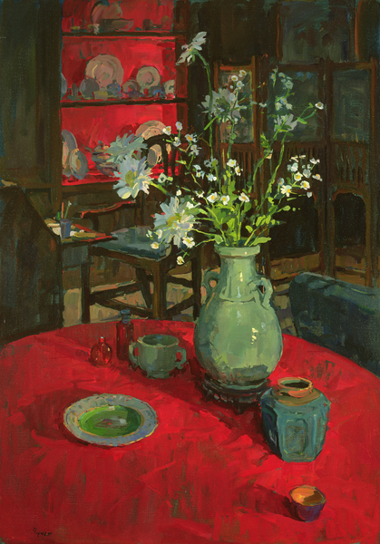 Red Alcove with Daisies from Susan  Ryder