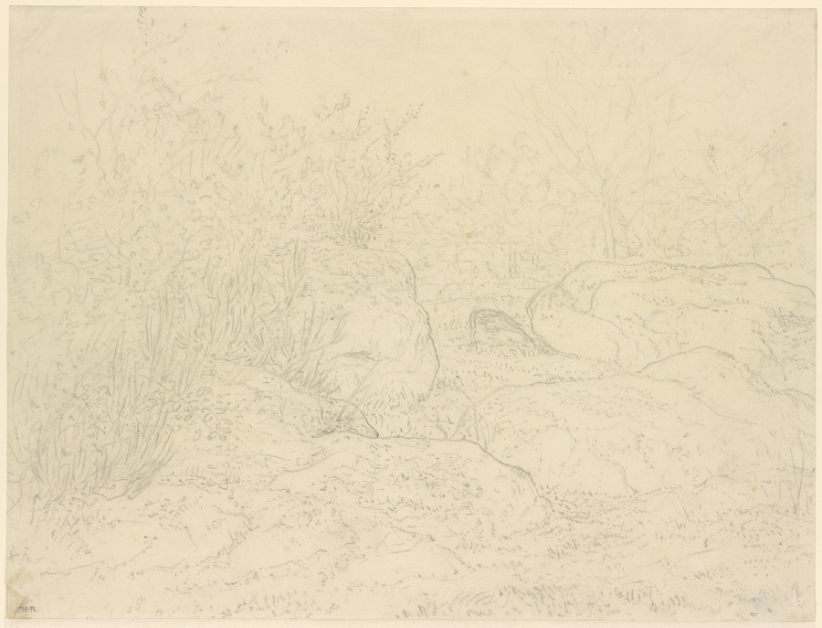 Felsen im Wald von Fontainebleau from Théodore Rousseau