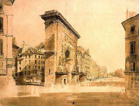 Porte St Denis, Paris - Thomas Girtin as art print or hand painted oil.