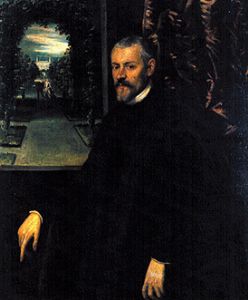 Lifesize picture of a Venetian Nobile into half figure from Jacopo Robusti Tintoretto