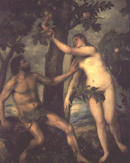 Adam and Eve from Tizian (aka Tiziano Vercellio)