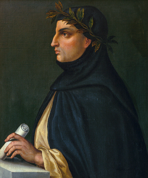 Bildnis des Dichters Giovanni Boccaccio - (um 1900) Anonym as art print or  hand painted oil.