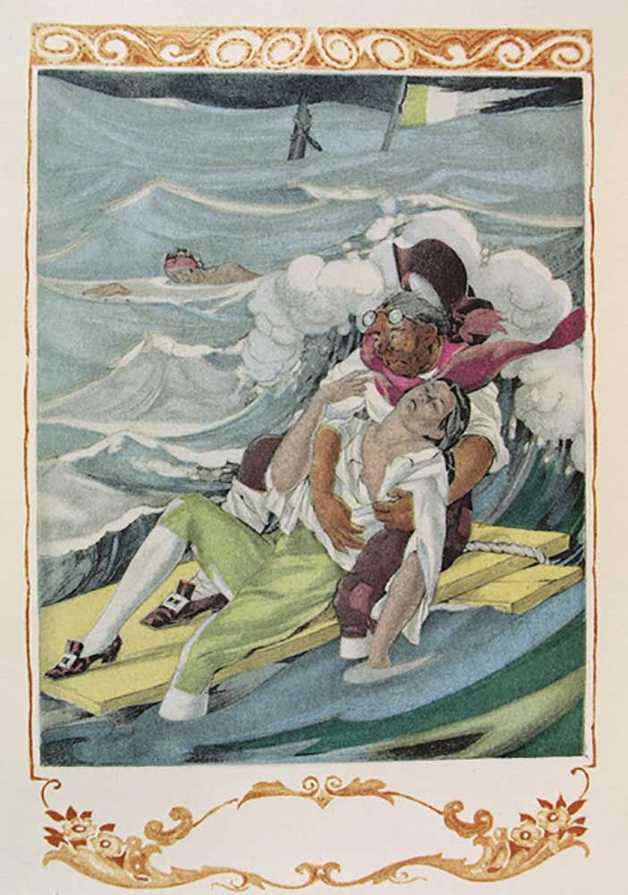 Illustration from Candide by Voltaire, published by Gibert Jeune, 1952 from Umberto Brunelleschi